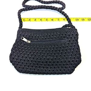 Lina Crochet Black Lined Braided Handle